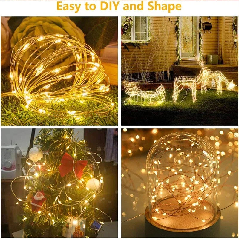 3M LED Curtain String Lights Fairy Decoration USB Holiday Garland Lamp