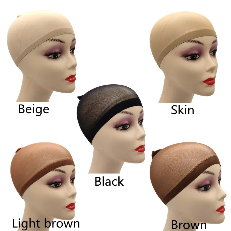 2pcs/Bag Top Stocking Wig Cap Hair Net For Weave Hair Wig Nets Black