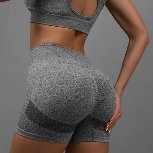 Women Yoga Shorts High Waist Butt Lifting Workout Fitness Tights Tummy