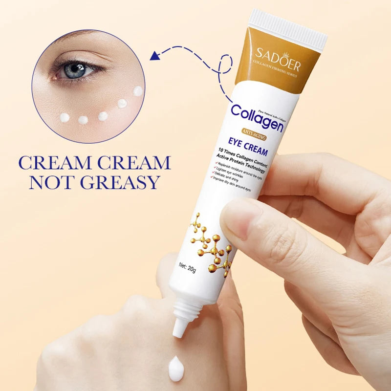 SADOER Collagen Eye Cream skincare Anti Dark Circles Eye Bags Firming