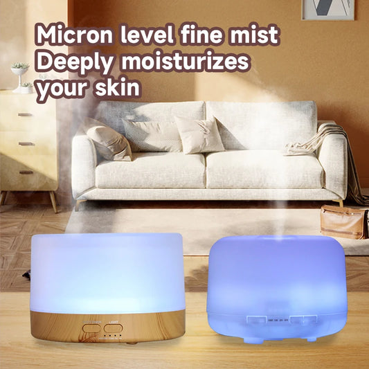 500ml Essential Oil Diffuser Remote Control Aroma Diffuser USB