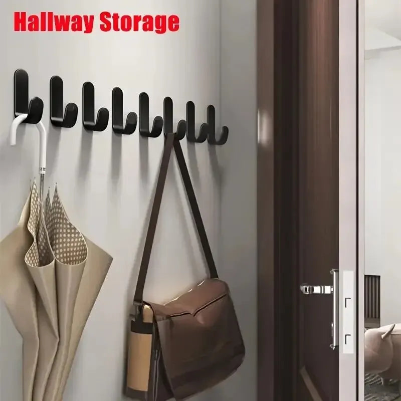 6Pcs Strong Self-Adhesive J-hook Waterproof Adhesive Hanging,Bathroom