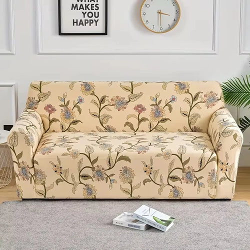 1pc Flower Printed Elastic Sofa Cover Antidirty Spandex Sofa Cover