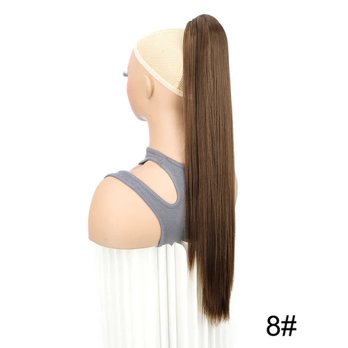 WIGSIN 24Inch Syntheitc Claw Clip On Long Straight Ponytail Hair