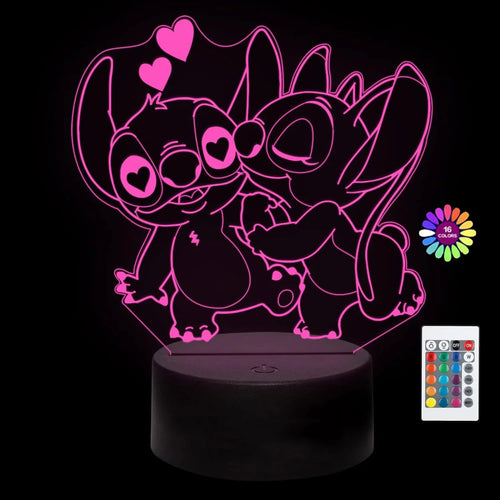 3D Illusion Stitch Night Light with Remote Control and Smart Touch