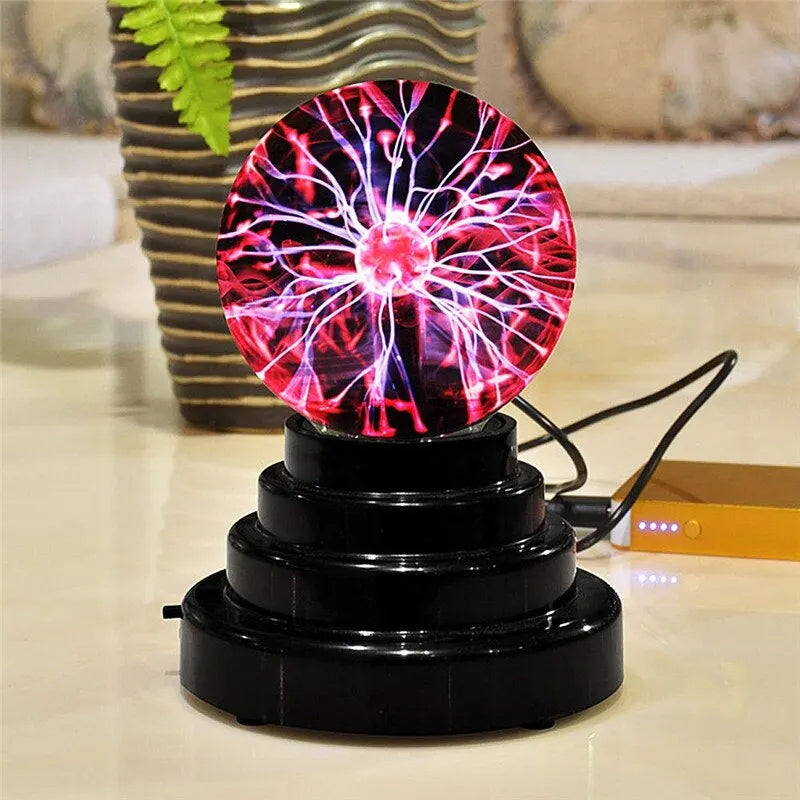 3 Inch Magic Plasma Ball Lamp Touch Sensitive Atmosphere Night Light