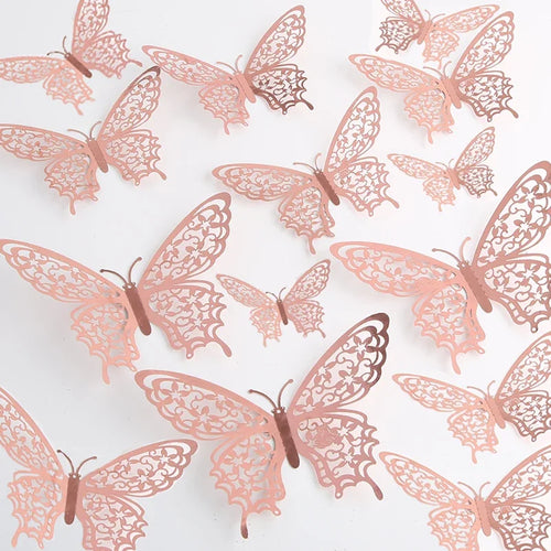 3D Butterfly Decorations Butterfly Stickers Wall Decor Party Birthday