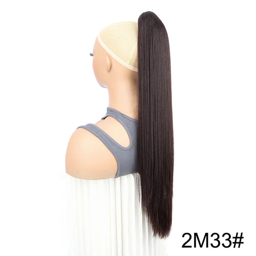 WIGSIN 24Inch Syntheitc Claw Clip On Long Straight Ponytail Hair