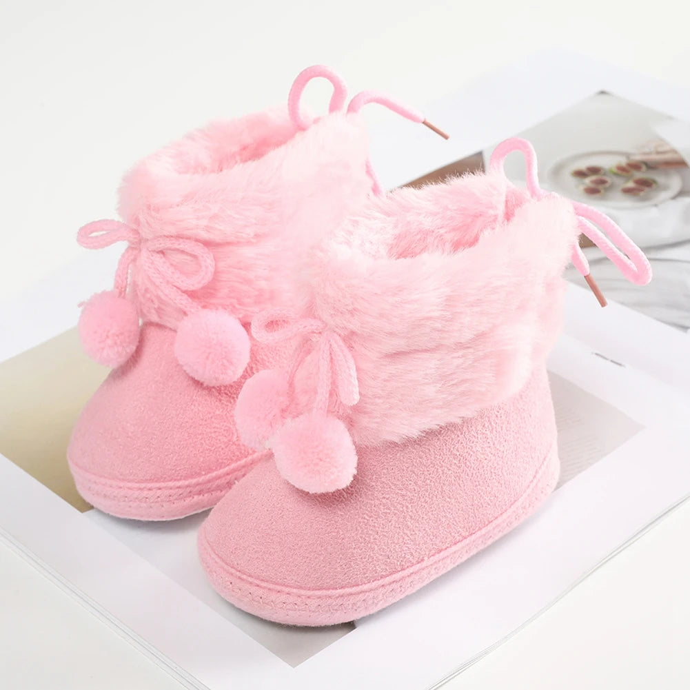 Winter Snow Baby Boots Newborn Warm Booties Soft Sole First Walkers