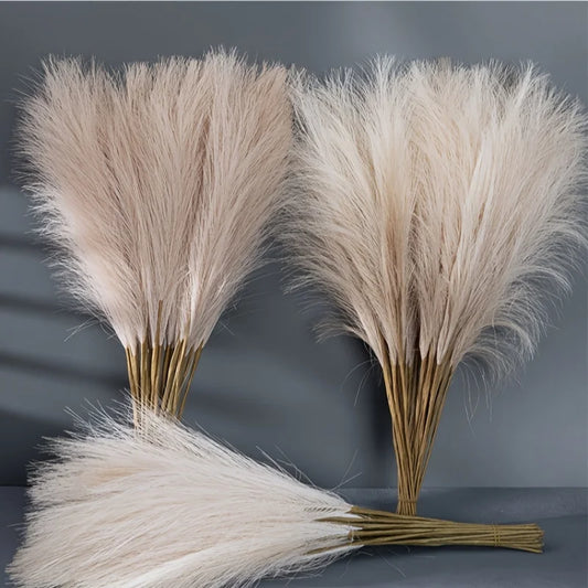 10pcs Faux Pampas Grass, Pampas Grass For Floor Vase, Pampas Grass