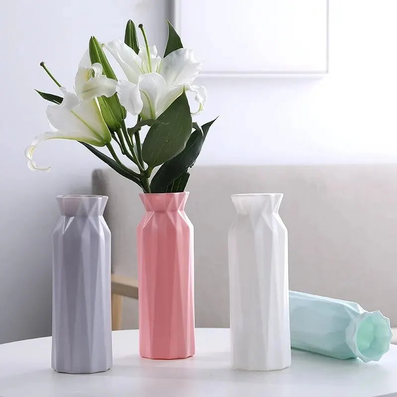 1 Piece Nordic Modern Plastic Flower Vase Flower Pot Basket Home