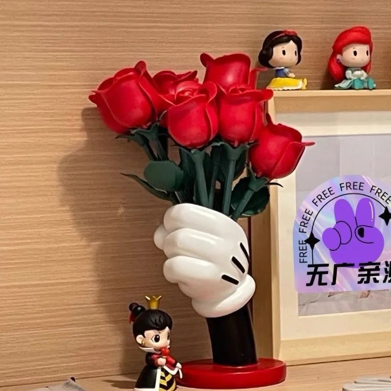 2024New Disney Mickey Figure Vase Mickey Ornament Lego Bouquet Home