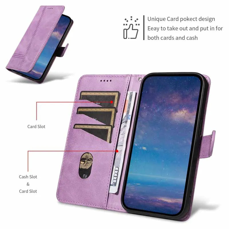 Wallet Case For Samsung A15 A25 A35 A55 5G Flip Leather Stand Card