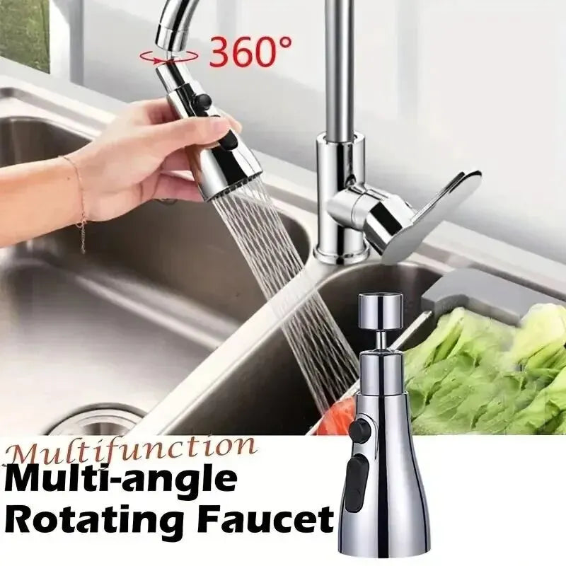 1pc Faucet Extender Boosting Splash Prevention Three Modes Water Saver