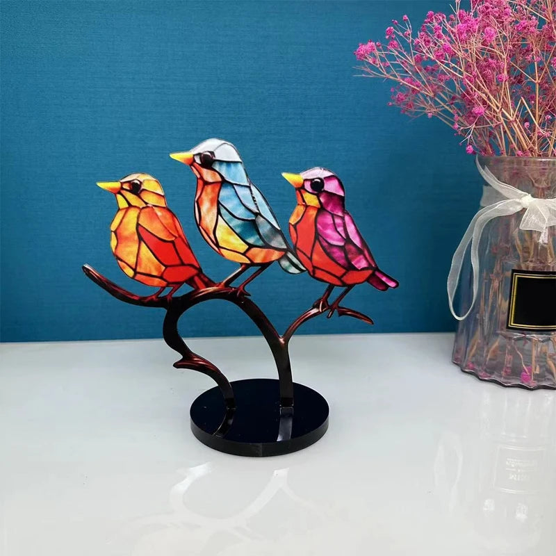 Acrylic Birds Home Decorations Simulation Birds Desktop Decorations