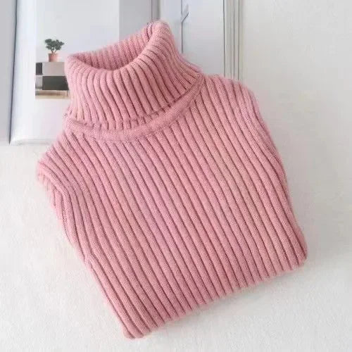 2024 New Sweater Kids Sweaters Autumn Girls Turtleneck Sweaters 1-9Yrs