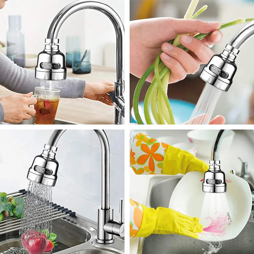 360 Degree Swivel Kitchen Faucet Aerator Adjustable Dual Mode Sprayer