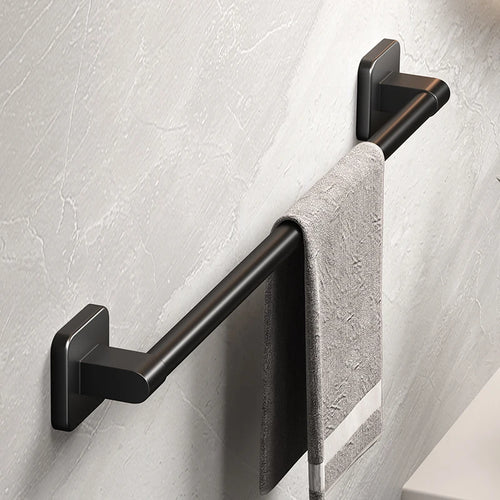 Bathroom Towel Holder White Without Drilling Bathroom Black Towel Rack