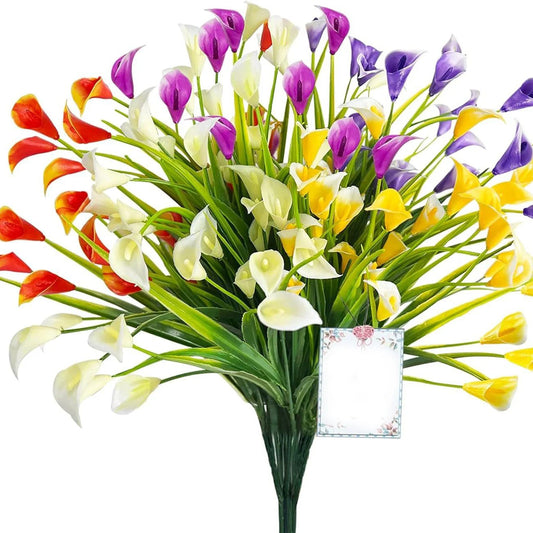 Artificial Calla Lily Bouquet 33cm Fake Flowers for Indoor Home Room