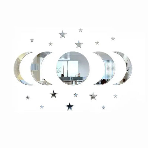 20pcs Acrylic Star Moon Shape Wall Sticker Lenses for Wall Decoration