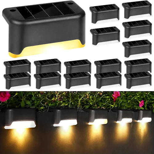 4Pack LED Solar Stair Light Lamp Waterproof Passage Courtyard