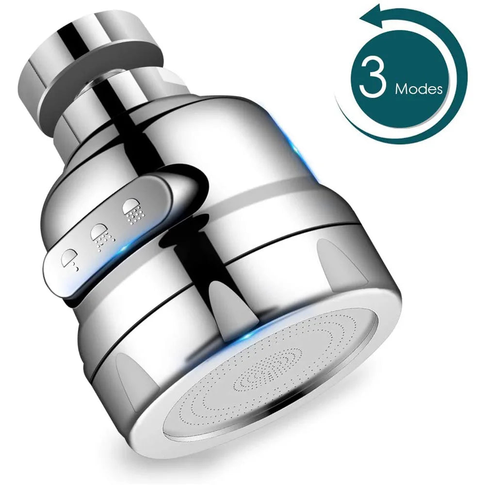 360 Degree Swivel Kitchen Faucet Aerator Adjustable Dual Mode Sprayer