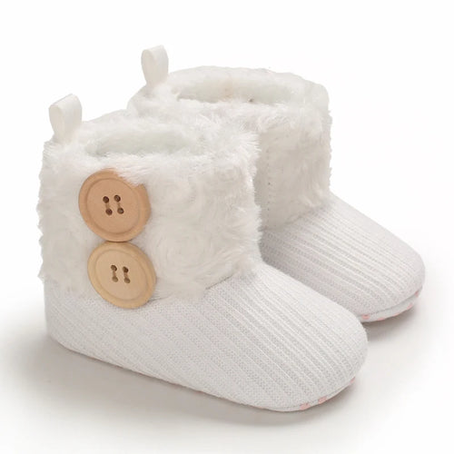 2022 Baby Autumn Winter Boots Baby Girl Boys Winter Warm Shoes Solid