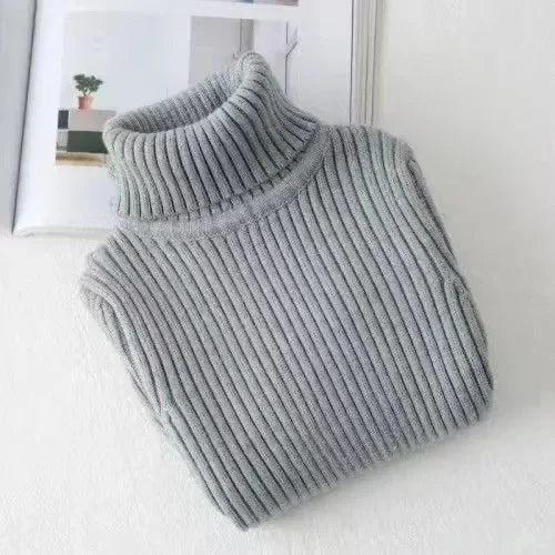 2024 New Sweater Kids Sweaters Autumn Girls Turtleneck Sweaters 1-9Yrs