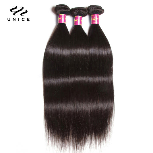 UNICE HAIR 30 Inch Brazilian Bone Straight Hair Bundles 100% Human