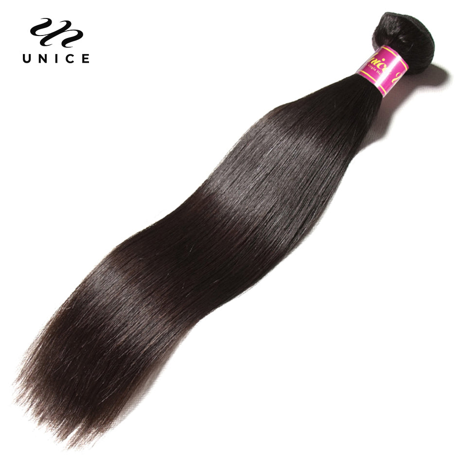 UNICE HAIR 30 Inch Brazilian Bone Straight Hair Bundles 100% Human