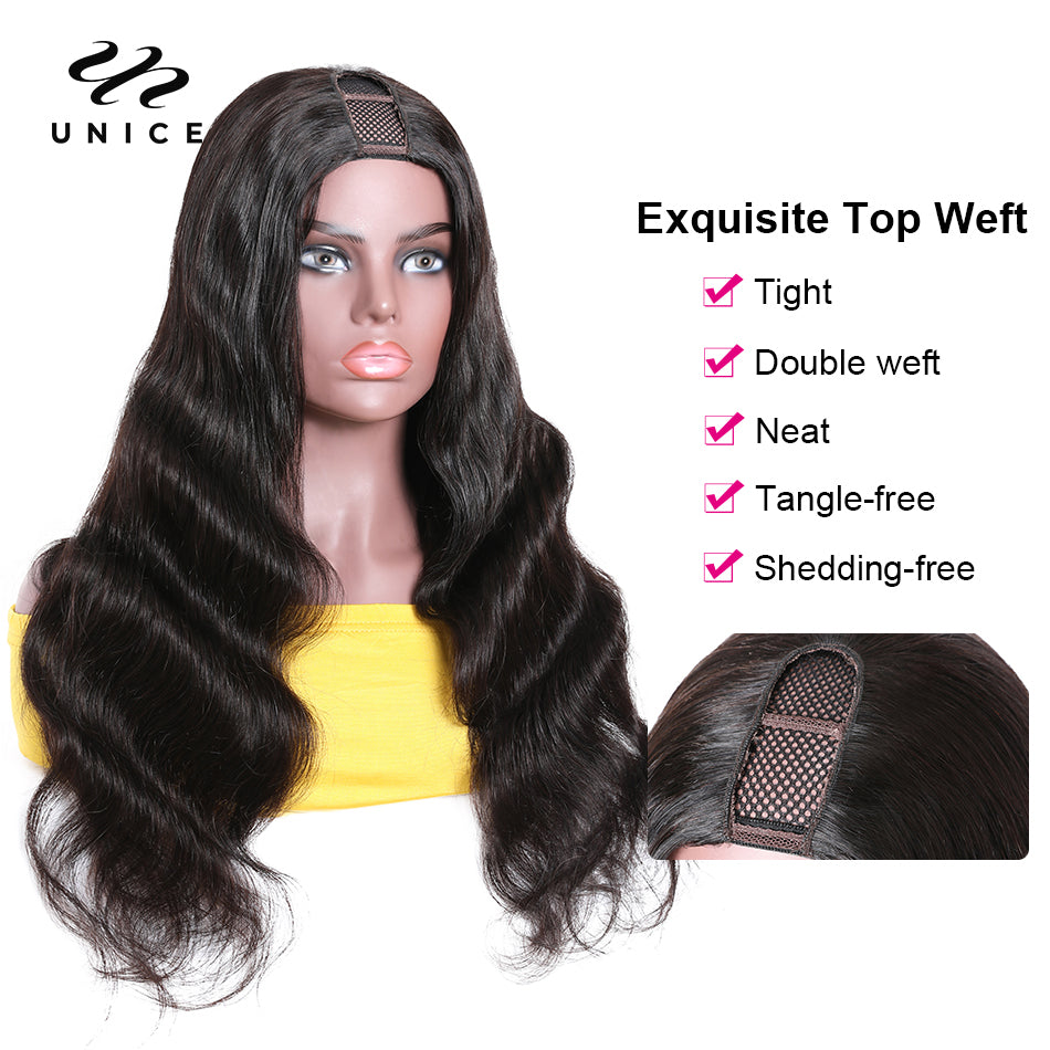 Unice Hair U Part Wig Human Hair Quick & Easy Affordable Wigs For