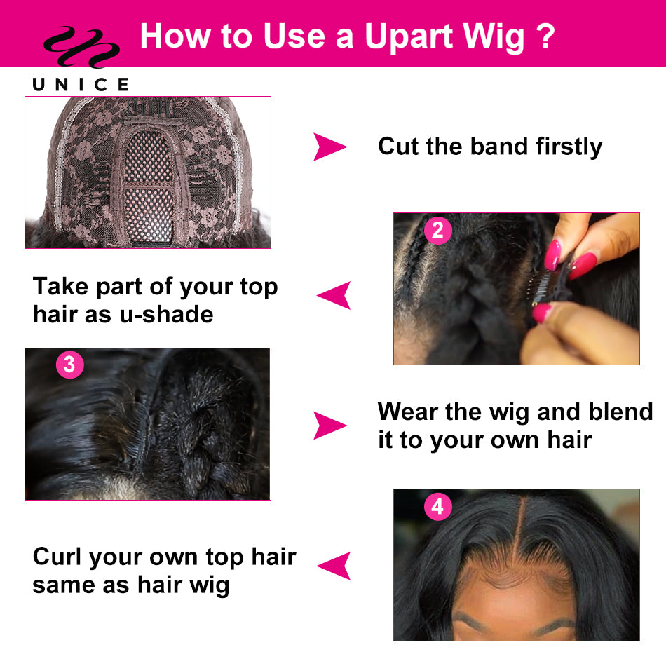 Unice Hair U Part Wig Human Hair Quick & Easy Affordable Wigs For