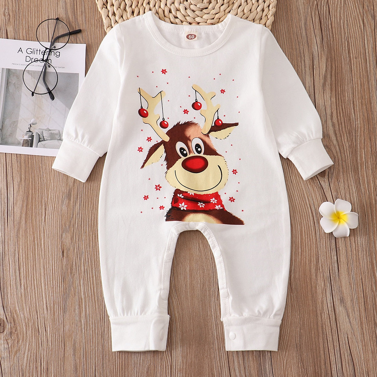 Xmas Family Matching Pajamas Set Cute Deer Adult Kid Baby Family